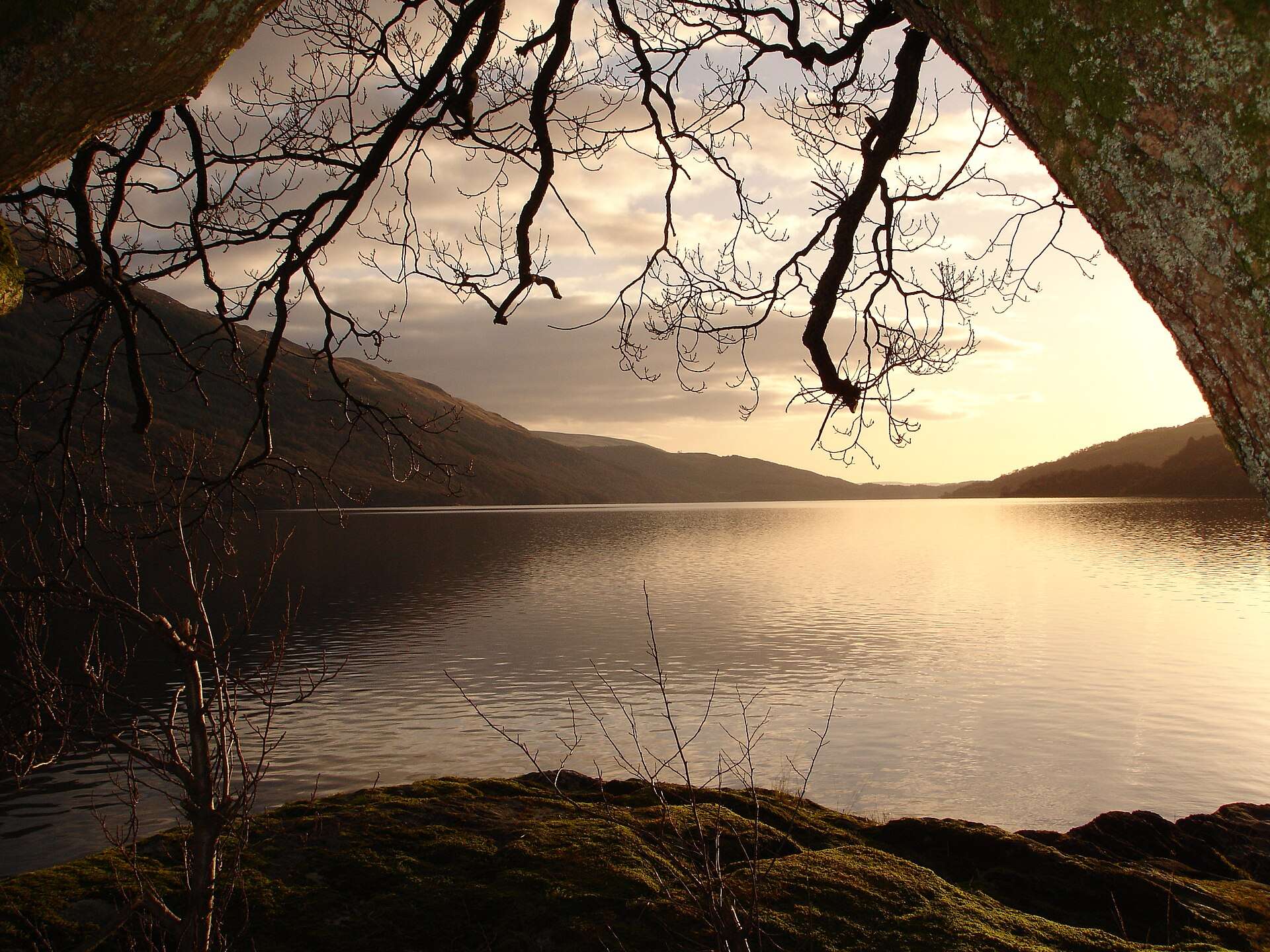 Loch Lomond at dusk from the eastern shore