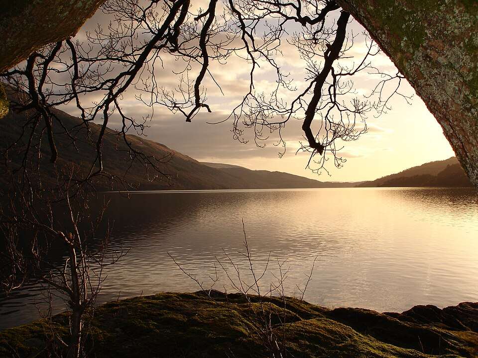 Loch Lomond at dusk from the eastern shore